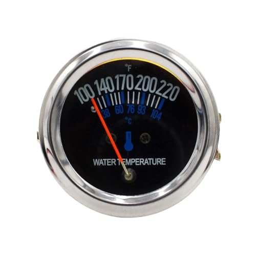 Manomètre de température d'eau 52mm avec affichage Fahrenheit précis pour auto 12V