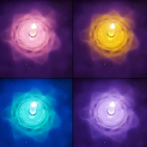 Image of Rechargeable Rose Shadow LED Flameless Candles with Remote | adjustable brightness touch