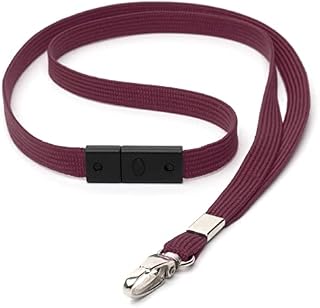 CKB LTD Breakaway Safety Lanyard Neck Strap Swivel Metal Clip for ID Card Holder with Quick Pull Release Design Lanyards Bulk Pack of 100pcs (Black)