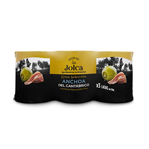 Tripack Aceituna Manzanilla Rellena de Anchoa del Cantábrico Artes de Jolca 3x50g