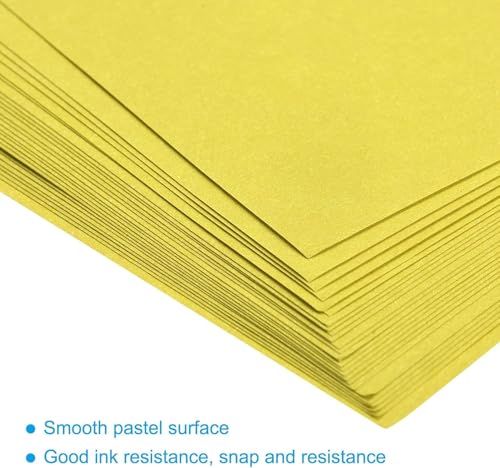 Image of SEJASCOLLECTIONS | Pack of 10 | Yellow, Smooth, A1, BIG / FULL Size, Chart / Pastel Sheets, Used in art and craft, collage, projects, posters etc. Plain / Unrulled, Size: 70x56 centimeters, 200 GSM thickness.