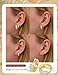 Orazio Small Gold Hoop Earrings Set for Women Trendy, 14K Gold Plated Lightweight Gold Hoop Earrings Chunky Huggie Hoops Earrings Jewelry Gifts