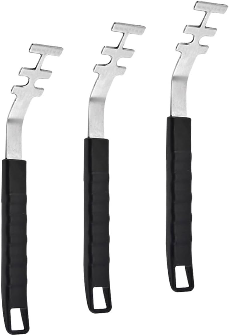 3 Pack Stainless Steel Grill Gripper for Barbecue Net and Grate