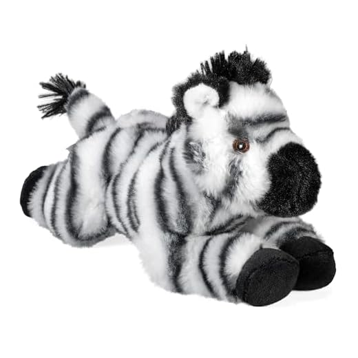 WILD REPUBLIC EcoKins Mini Zebra Stuffed Animal 8 inch, Eco Friendly Gifts for Kids, Plush Toy, Handcrafted Using 7 Recycled Plastic Water Bottles, 24810
