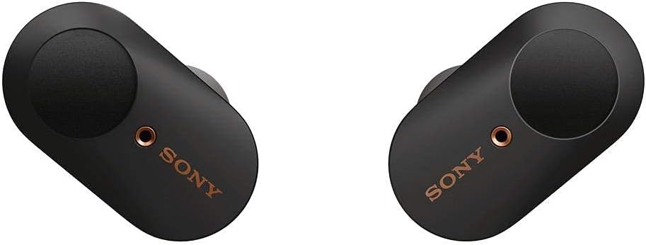 Sony WF-1000XM3 Truly Wireless Noise Cancelling Headphones with Mic, up to 32H battery life, stable Bluetooth connection, wearing detection, Black, One Size, with Alexa built-in - Black (Renewed)