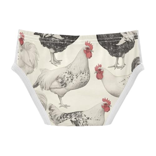 KLL Chicken Black and White Little Boys Cotton Underwear Cute Undies2