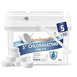 3 Inch Chlorine Tablets for Swimming Pools & Spas – 5 LB | 90% Available...