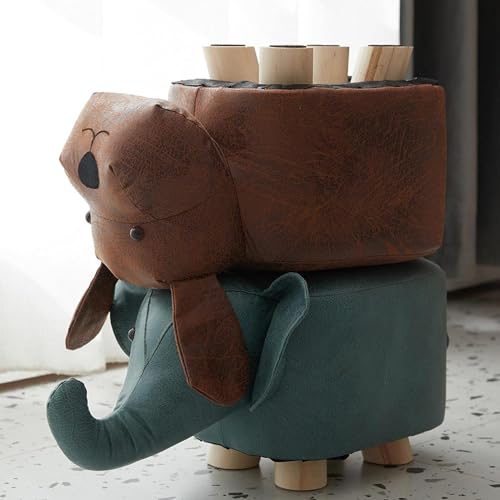 Tabouret à langer et pouf enfant hippopotame blanc à offrir