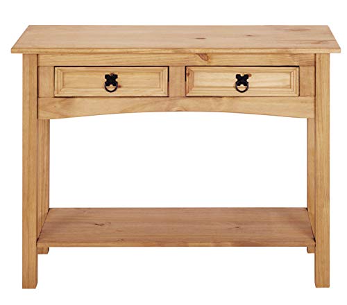 Corona 2 Drawer Console Table, Mexican Pine - Image 3