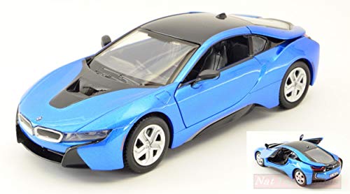 Modelo a escala compatible con BMW i8 Coupe 2019 Azul 1:24 Motormax miniatura 1