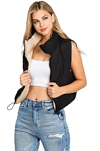 Love Tree Women's Juniors Water Resistant Synthetic Down Puffer Vest4