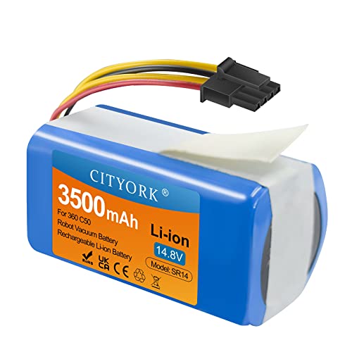 CITYORK 14,8V 3500mAh Li-Ion Batteria Ricaricabile per 360 C50 Robot Aspirapolvere Accessori Della Batteria