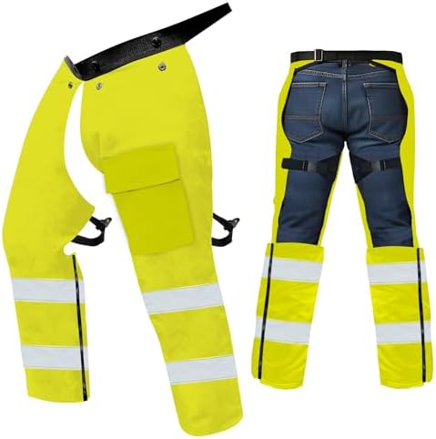 FORESTER Protective Trimmer Safety Chaps, Orange, Large (One Size Fits Most) *Not for Use with Chainsaws*