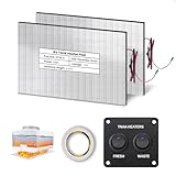 Tsolzdadi 12"x18" RV Water Tank Heating Pad 12V/13.5V, 2 Pack RV Tank Heater Pad with Automatic Thermostat for Camper/Trailer/Motorhome/Marine, Fits Up to 50 Gallons Fresh Water