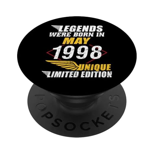 Cumpleaños Mayo 1998 Edición Limitada Regalo Legend May PopSockets PopGrip Intercambiable