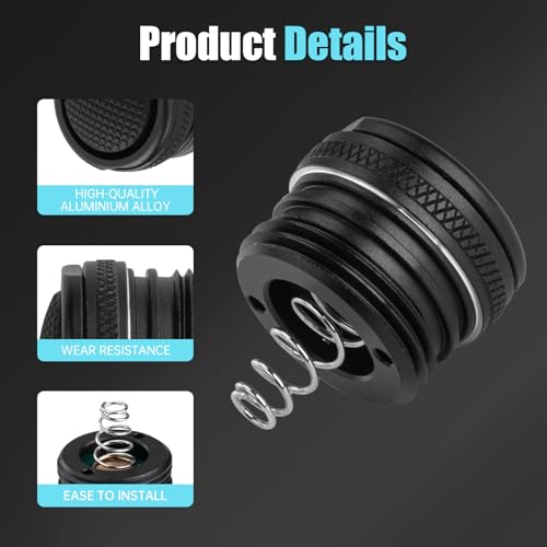 Image of 747013 Flashlight Tail End Switch Replacement for LED Flashlight | Flashlight Tail Cap Switch Replacement Fit LED, HL, HP & HPL Models;Easy to Install, Reliable Durable Construction