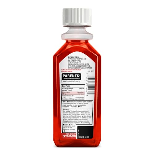 Amazon Basics Daytime Cold and Flu Relief, Non-Drowsy, Liquid Medicine, Original Flavor, 12 fl oz (Pack of 1) (Previously Care) - image 8