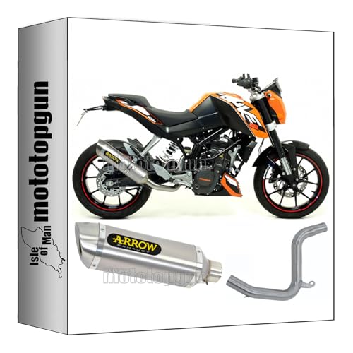 Pot Arrow Open Thunder alu et embout acier pour KTM Duke 200