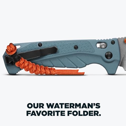 Benchmade - Adira Outdoor, Water, Fishing Knife, Plain Edge with Depth Blue Grivory Handle (18060) - Image 4