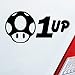 Hellweg Druckerei Auto Aufkleber 1UP Zubehör passend für Super Mario Fans Sticker Heckscheibenaufkleber