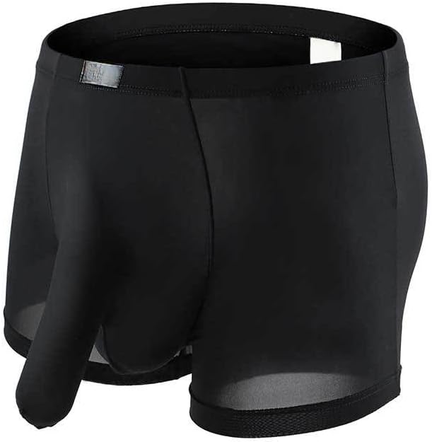 Men's Sexy Elephant Trunk Translucent Briefs Ice Silk U Bulge Underwear Halloween Cosplay