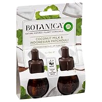 Botanica Liquid Electric Diffuser Fragrance Refill, Coconut Milk & Indonesian Patchouli, 2 x 19mL Refill Amber ,1 ,50.0 grams