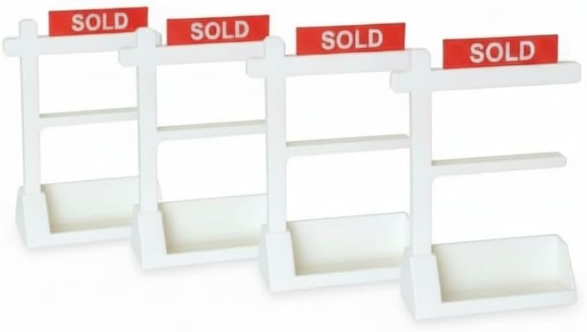 Real Estate Business Card Holder For Desk – For Sale Sign Design with For Sale & Sold Rider | Realtor Office, Open House & Closing Gift - Made in the USA (4)