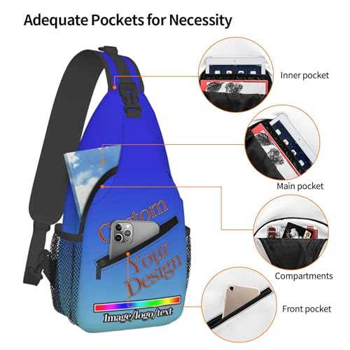 Personalized Daypack Men Women Chest Bag Custom Sling Bag Crossbody Bag Customized Sport Backpack Add Logo Photo Name Outdoor4