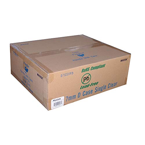 Maxtek 7Mm Slim Clear Single Cd/Dvd Case, 100 Pieces Pack. #TOP1