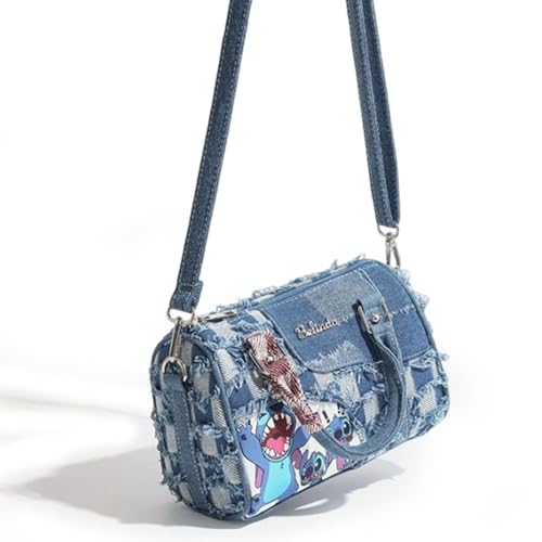 Cute Womens Purses and Handbags, Blue Denim Shoulder Bag Cartoon Crossbody Bags With Detachable Strap3