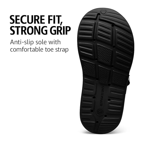Image of ORTHO JOY Orthopedic Arch Support Clogs for Women - Comfort Slip-On Toe Post Slides with Adjustable Strap & Cushion Sole