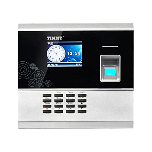 NJBVRS Biometric Employee Attendance Machine TM3000-SPK Fingerprint Time Attendance Machine U Disk Download Voice Broadcasting Time Attendance Time Card Machine for Small Businesses and Offices