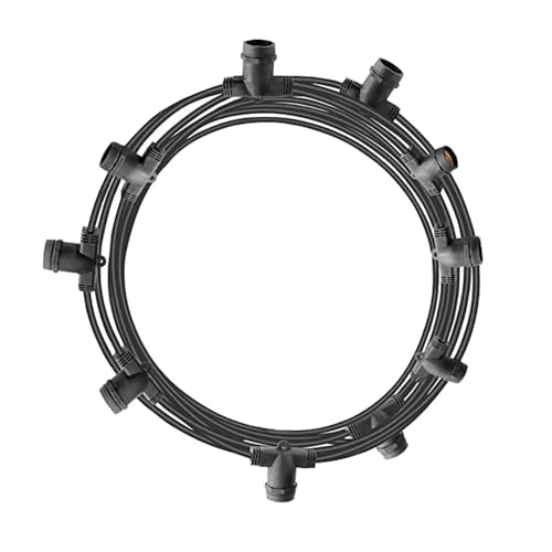 Catena porta Lampade di 10 metri per Lampadine E27, Cordoniera da Esterno ed Interno