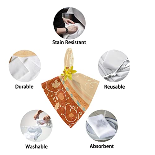 Ccbuy Boho Ethnic Maple Leaf Cloth Napkins Set Birthday Banquet Wedding Decor Napkins Restaurant Supplies Table Napkins (Color : 8Pcs, Size : 50X50Cm) #TOP5