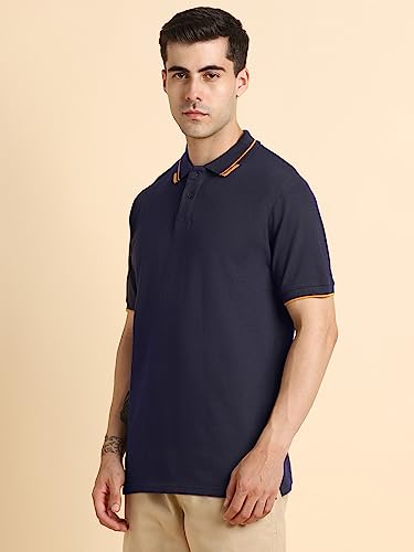 Image of Dennis Lingo Men's Regular Fit Solid Polo Cotton T-Shirt