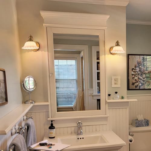 Image of XIEDUN Vanity Light Brass Wall Sconces Vintage Bathroom Sconces