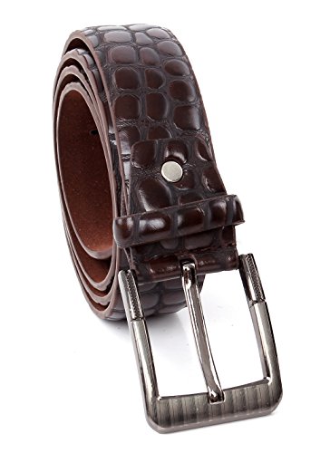 REED Crocodile Print Men's PU Leather Designer Dress Belt