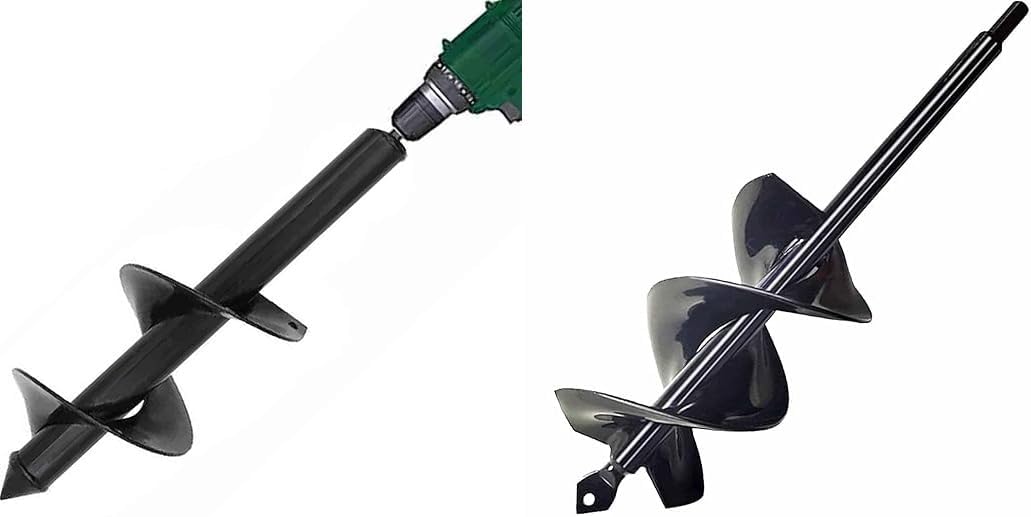 TCBWFY 4x12inch Auger Drill Bit for Planting,Heavy Duty Garden Auger Spiral Drill Bit,TCBWFY Garden Auger Drill Bit for Planting 3x12inch,Solid Core Shaft Garden Auger Spiral Drill Bit