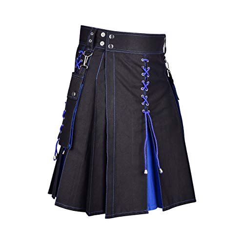 DSS KILTS Modern Black & Blue Utility Kilt DSS KILTS Modern Black & Blue Utility Kilt