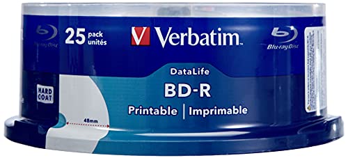 Evita perder datos con BD-R 25GB Verbatim DataLife discos imprimibles pack de 25 3