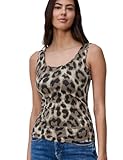Street One Damen Basic Top mit Rundhals im Leo-Muster
