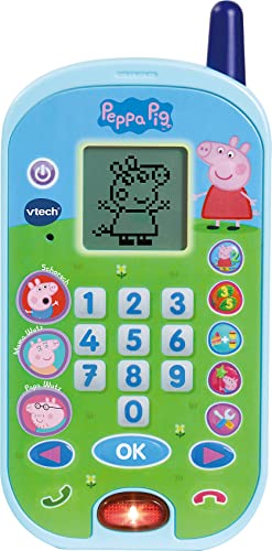 Vtech Peppas Lerntelefon – Mit den Originalstimmen aus der Peppa Pig Serie und spannenden Lernspielen – Für Kinder von 2-5 Jahren