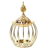 BESPORTBLE Arabische Räuchergefäß Gold Kerzenhalter Weihrauchbehälter Metall Weihrauchbrenner Tower Form Duftlampe Aromalampe Räucherstäbchen Halter Brenner Hochzeit Weihnachten Deko