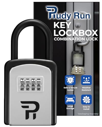 Key Lock Box for Outside - Realtor Lockbox for House Keys Outdoor - Combination Key Hiders to Hide a Key Safe Storage