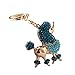 cakunmik Porte-clés pour Femmes Crystal Chien KeyRings Mignon Bling Keytrings Strass Key Chain Shinny Sac à Dos Pendentifs Cadeaux pour Animaux Pref,Bleu