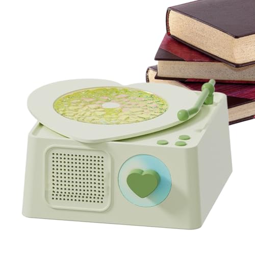 BommFu Enceinte Audio sans Fil - Lecteur de Musique Enceinte,Forme Gramophone Son Surround pour Camping Adolescents Adultes Étudiants Amateurs de Musique