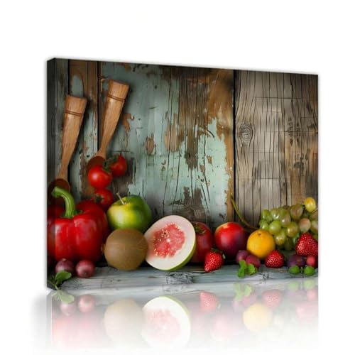 Décoration murale moderne fruits multicolores sur toile premium 60x80