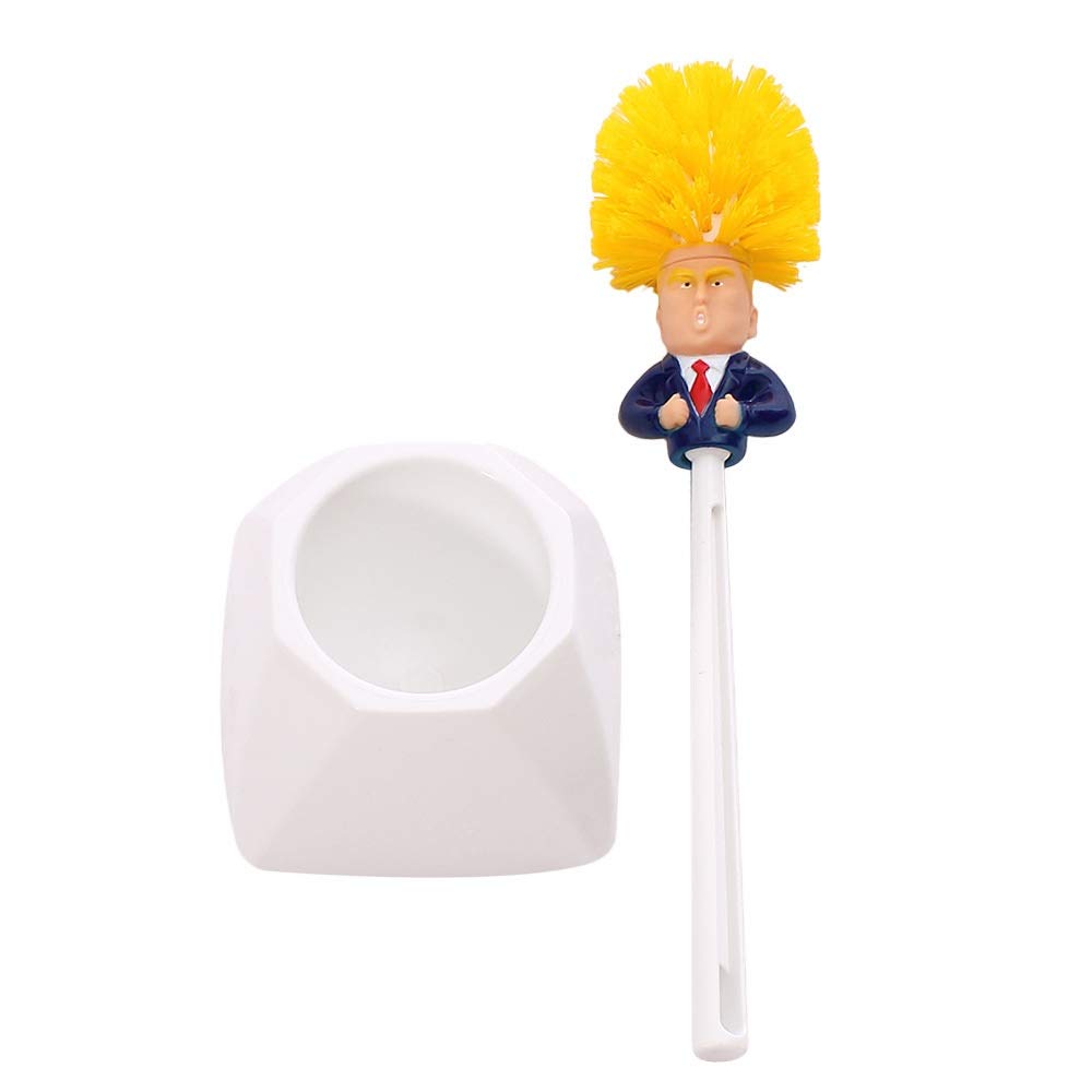 Brosse WC avec base en plastique blanc au design mignon de personnage pour toilette