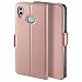 Produktbild YATWIN Handyhülle für Huawei P Smart 2019 Hülle und Honor 10 lite Hülle Leder Premium Leder Flip Schutzhülle für Huawei P Smart 2019 Tasche, Rose Gold