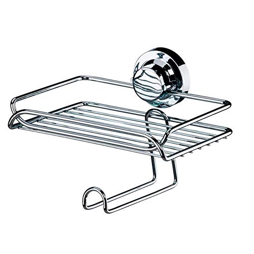 Suporte para Papel Higiênico com porta objetos com Ventosas